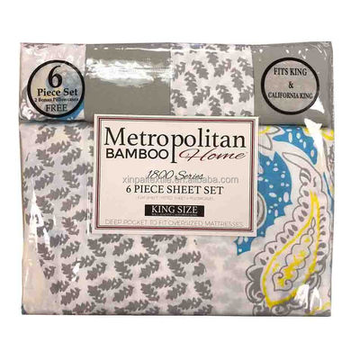 NO Filling Solid Print Microfiber Fabric 80gsm 100% Polyester Bedding Sheet Set 6pcs