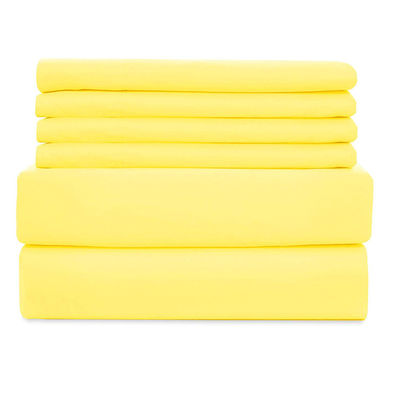 National Standards Color Fastness Grade Bamboo 2200 Series Brushed Microfiber Sheet Set 6pcs