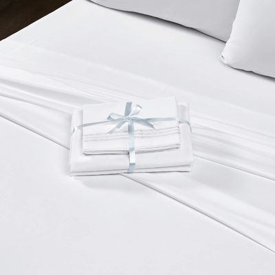 Super Soft 200TC Microfiber Embroidery Sheets Set for Deep Pockets and Fade Resistance