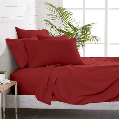 100% Polyester Microfiber Plain 5mm Trim Luxury Bedding Sheet Sets for 6PCS in Xinpai
