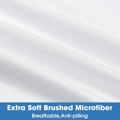 Super Soft Microfiber Embroidered Bedroom Sheets Set Full Size 4pcs Cooling and Breathable