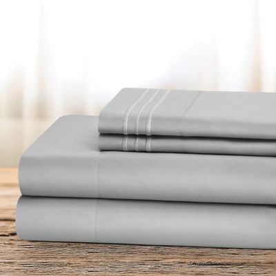 Microfiber Embroidered Sheets Set for 16&quot; DEEP Pocket Mattress 3/4pcs is customized YES