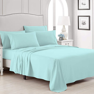 6 PC Super Soft Microfiber Bedding Set Wrinkle Fade Resistant for 14'' Deep Pocket