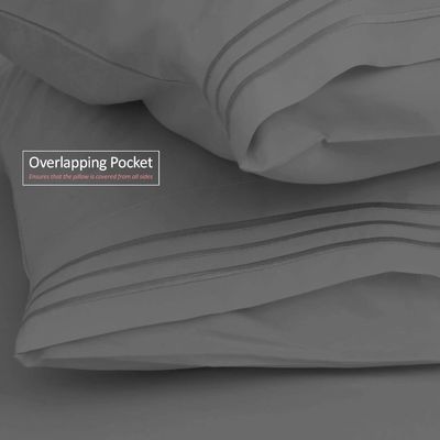 4pcs Three Lines Embroidery Hotel Comforter Bed Sheet 100% Polyester