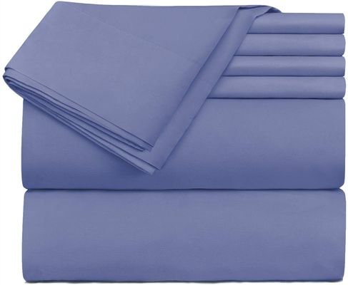 6pcs Soft Brushed 2200 Thread Count Bamboo Fabric Sheet Set NO Filling Machine Washable