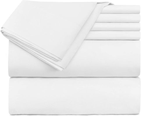 40 Fabric Count Solid Newest Bed Sheet Brushed Microfiber Bamboo Bedding Set 6pcs for Bedroom