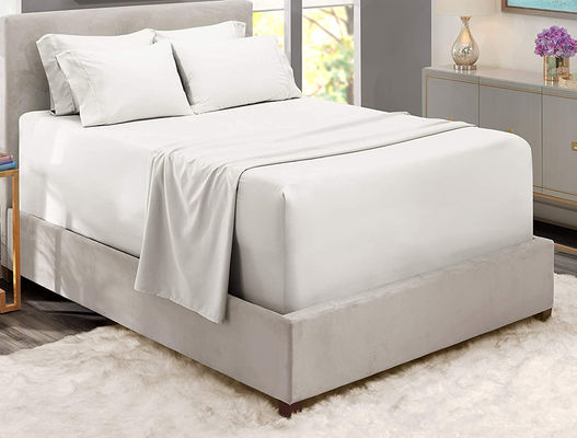 40 Fabric Count Solid Newest Bed Sheet Brushed Microfiber Bamboo Bedding Set 6pcs for Bedroom