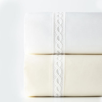 Anti Dust Mite Smooth Microfiber 100% Polyester Embroidery Luxury Bedding Sheet Set