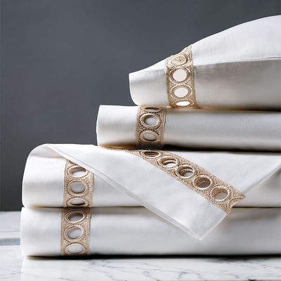 Anti Dust Mite Smooth Microfiber 100% Polyester Embroidery Luxury Bedding Sheet Set
