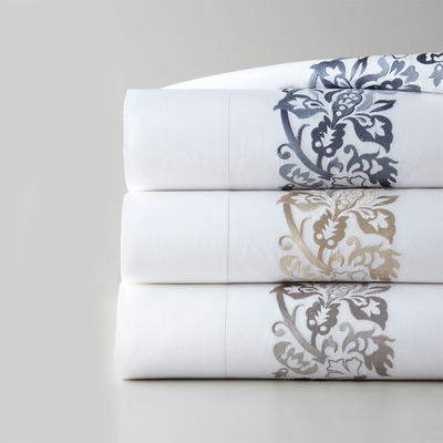 Kids Room Bedding Set 100% Polyester Rope Embroidery Stripe Bed Sheets 3pcs and 4pcs