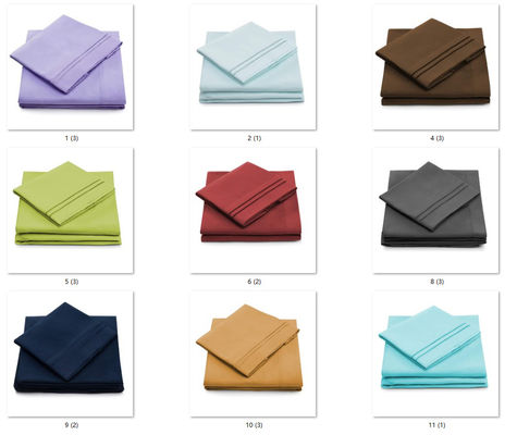 90gsm Microfiber Bed Set with Two Lines Embroidery 3pcs and 4pcs Set Machine Washable