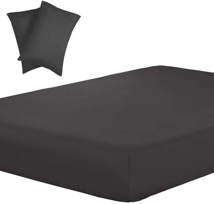 133 * 60 Fabric Density 3 Piece Fitted Sheet Set for 20&quot; Deep Mattresses 2 Pillowcases
