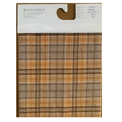 Coat Suit Woven Fabric Fancy And Luxury Polyester Wool Blended Tweed With Large Plaid