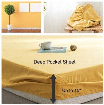 Cheapest Woven Fitted Sheet for Mattress 8 or 14 Inch 4 Way Stretch Microfiber 75gsm