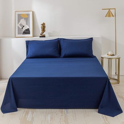 133 * 60 Fabric Density 100% Polyester Microfiber Trim Hem Quick Dry Bed Sheet 4pcs