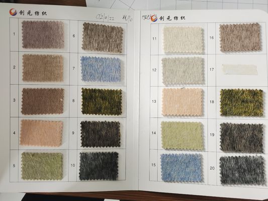 Customized Loop Yarn Dyed Woven Fabric Wool Cotton Polyester Blended Fabric for Suit