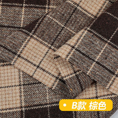 Italian Checked Pattern Wool Fabric for Top Grade Autumn and Winter Suit Trousers