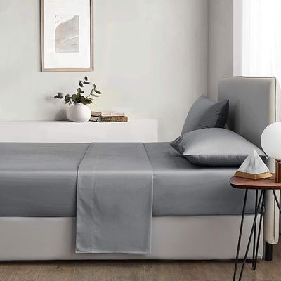 200TC Cotton Bed Sheet Set with Deep Mattress Pockets All-Season Full Length Elastic