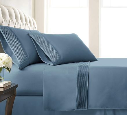 Transform Your Bedroom with Pleated Microfiber Bed Sheet Set 133 * 60 Fabric Density