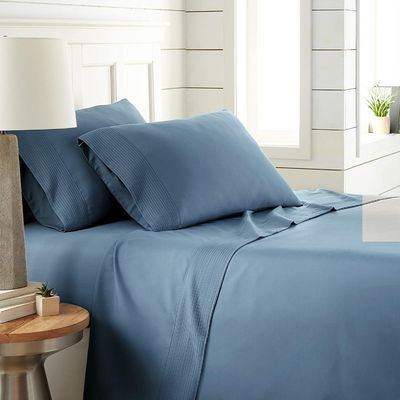 Transform Your Bedroom with Pleated Microfiber Bed Sheet Set 133 * 60 Fabric Density