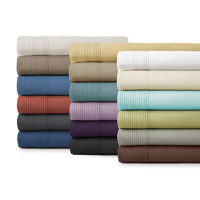 Transform Your Bedroom with Pleated Microfiber Bed Sheet Set 133 * 60 Fabric Density