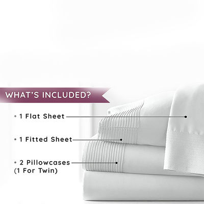 Transform Your Bedroom with Pleated Microfiber Bed Sheet Set 133 * 60 Fabric Density