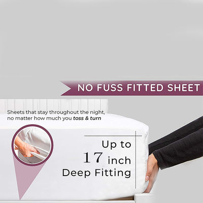 Transform Your Bedroom with Pleated Microfiber Bed Sheet Set 133 * 60 Fabric Density