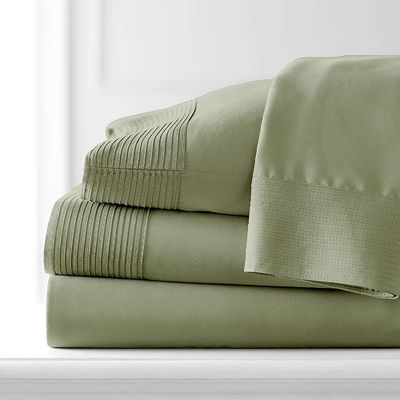 100% Polyester Cool Breathable Luxury Pleated Arrow 4 Piece Bed Sheets 4PCS