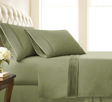 100% Polyester Cool Breathable Luxury Pleated Arrow 4 Piece Bed Sheets 4PCS