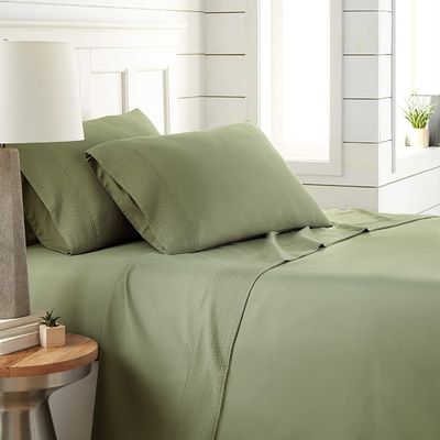 100% Polyester Cool Breathable Luxury Pleated Arrow 4 Piece Bed Sheets 4PCS