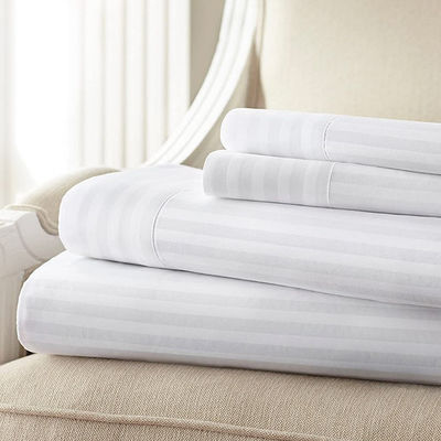 NO Filling 80gsm 100% Polyester Microfiber Embossed Bedding Sheet Set from Xinpai 133 * 60 Fabric Density