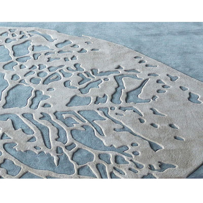 Zealand Wool and Silk Cut Pile Hand Tufted Carpet All-Season Handmade Rug for Living Room