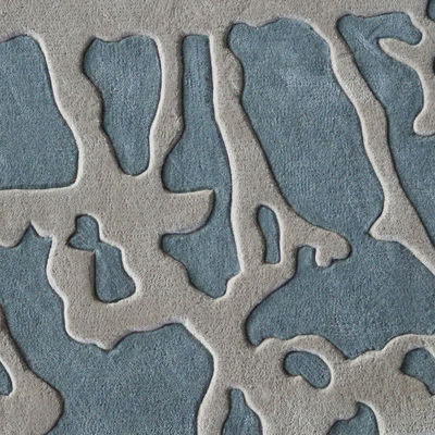 Zealand Wool and Silk Cut Pile Hand Tufted Carpet All-Season Handmade Rug for Living Room