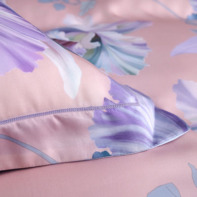Custom Flower Design Washable 60s 100% Lyocell Sateen Bedding Set for Bedroom Grade A
