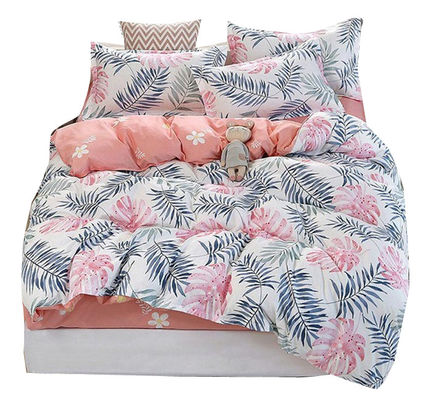 Transform Your Bedroom with 100% Polyester Printed Plant Design Bed Sheets and Cases