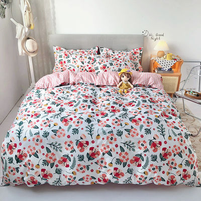 Transform Your Bedroom with 100% Polyester Printed Plant Design Bed Sheets and Cases