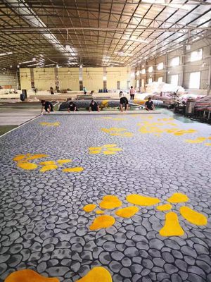 100% Handmade Seasonal Customized Shape Zealand Wool and Silk Carpet for Living Room