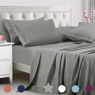 All-Season 1800 Thread Count 100% Microfiber Sheet set 6pcs made of 40 Fabric Count