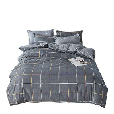 100% Polyester Fabric King Size Linen Bed Room Set with Duvet Cover and Flat Sheet