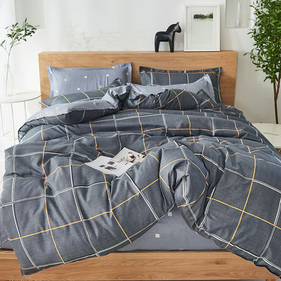 100% Polyester Fabric King Size Linen Bed Room Set with Duvet Cover and Flat Sheet