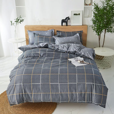 100% Polyester Fabric King Size Linen Bed Room Set with Duvet Cover and Flat Sheet
