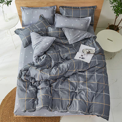 100% Polyester Fabric King Size Linen Bed Room Set with Duvet Cover and Flat Sheet