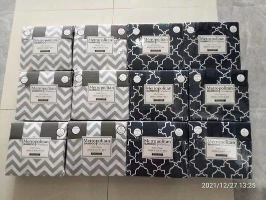 Bedroom Microfiber Fabric 80gsm 100% Polyester Bedding Sheet Set 4pcs in Modern Style