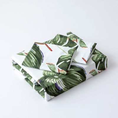 Bedroom African Bedding Set with 300tc Thread Count and Custom Leaf Pattern Printing