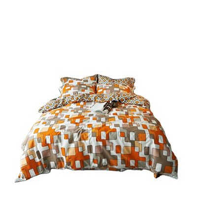 Yarn Dyed Pattern 100% Bamboo Duvet Cover Set Modern Style with Bedsheet Pillowcases
