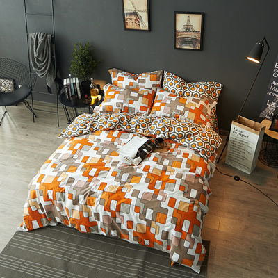 Yarn Dyed Pattern 100% Bamboo Duvet Cover Set Modern Style with Bedsheet Pillowcases