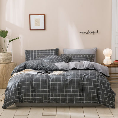 4 Pcs Solid Pattern 100% Pure French Soft Durable Flax Linen Bedding Duvet Cover Sets