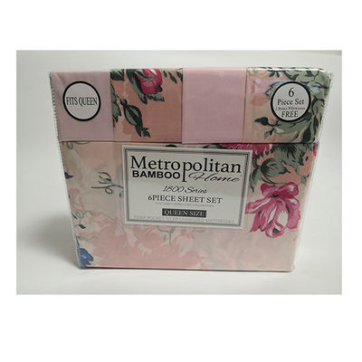 6PCS Print Microfiber Fabric Bedding Sheet Set in 100% Polyester at Good and Packing