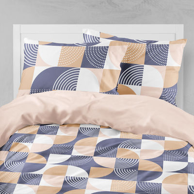 Home Textile Flat Sheet Geometric Printed Bed Cover Soft Bed Sheet 4 Pcs Quantity