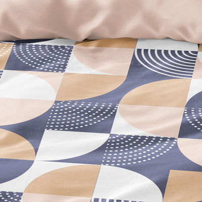 Home Textile Flat Sheet Geometric Printed Bed Cover Soft Bed Sheet 4 Pcs Quantity